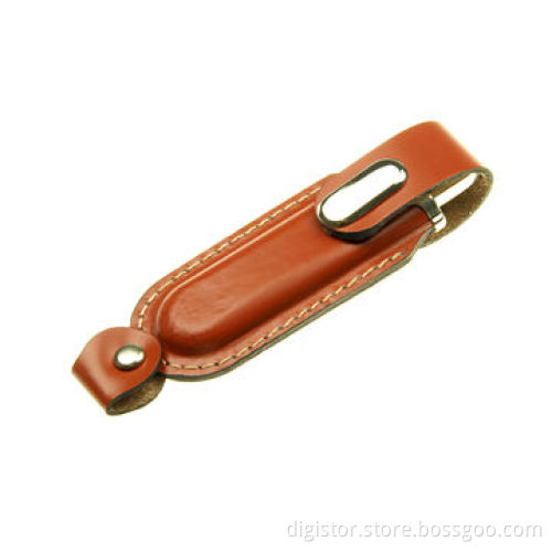Leather USB High Business, USB 2.0 Emboss Logo, Quality Guarantee, 128MB- 32GB